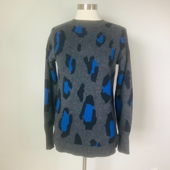 Athleta Wool Cashmere Leopard Crew Sweater MSRP$ 228 - Picture 7 of 16